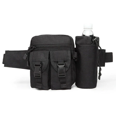 Tactical Waist Bag With Water Bottle Attachment - 7 colours available