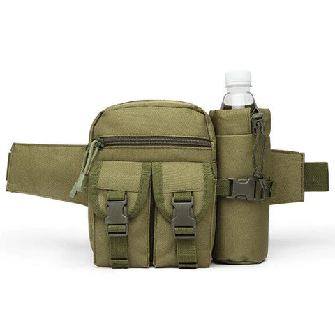 Tactical Waist Bag With Water Bottle Attachment - 7 colours available